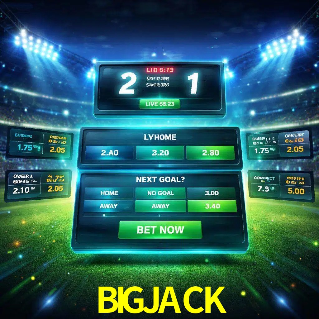 Vista de apuestas en vivo BIGJACK durante un partido en curso
