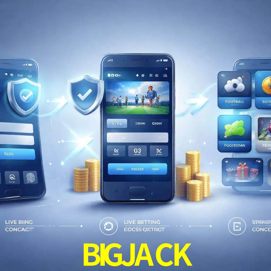 Pasos de acceso a la app BIGJACK en pantalla de teléfono móvil